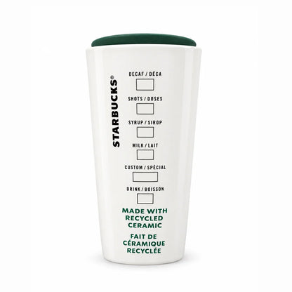 Starbucks Recycled Ceramic Hot Tumbler with Green Lid - 12 oz
