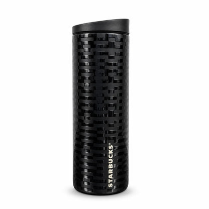 Starbucks x MiiR Black 3D Pattern Stainless Steel Tumbler – 16 oz