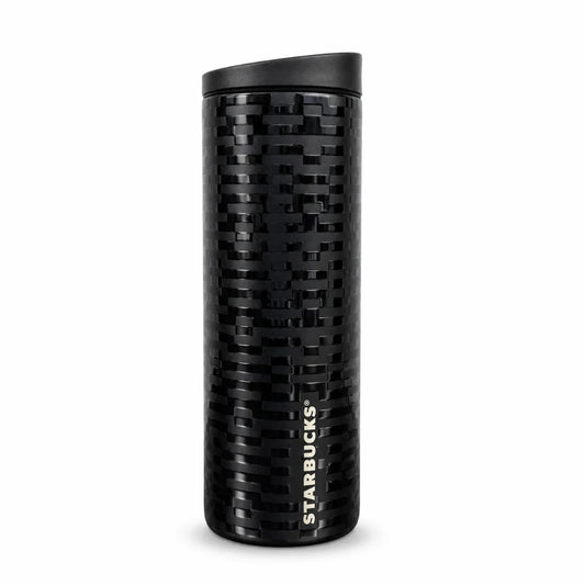 Starbucks x MiiR Black 3D Pattern Stainless Steel Tumbler – 16 oz