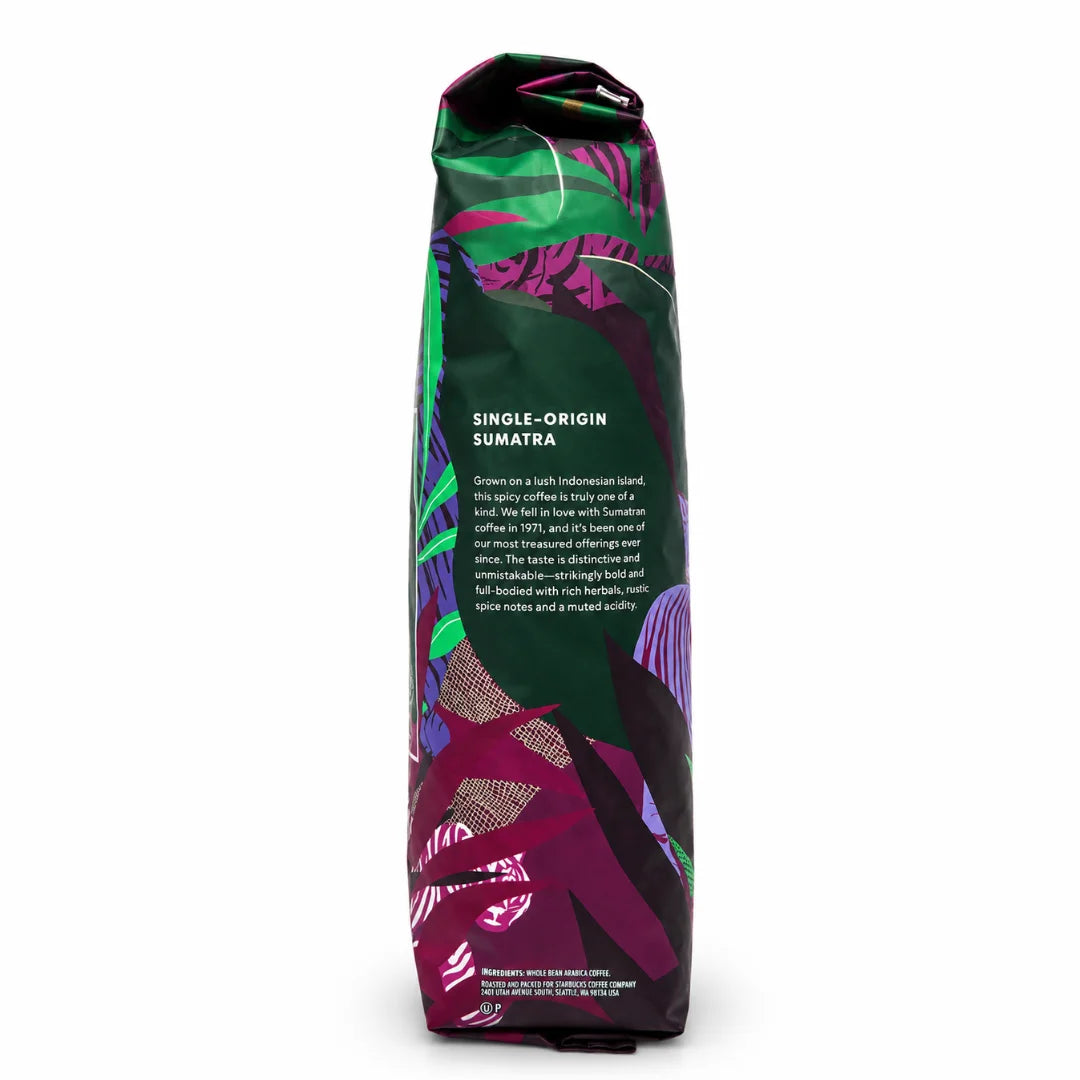Starbucks Sumatra Single-Origin Whole Bean Coffee – Dark Roast 16 Oz