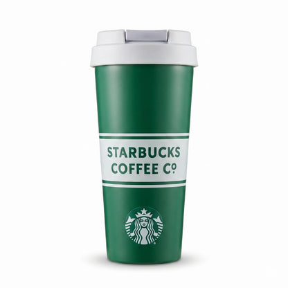Classic Starbucks Green Travel Tumbler with Secure Flip Lid